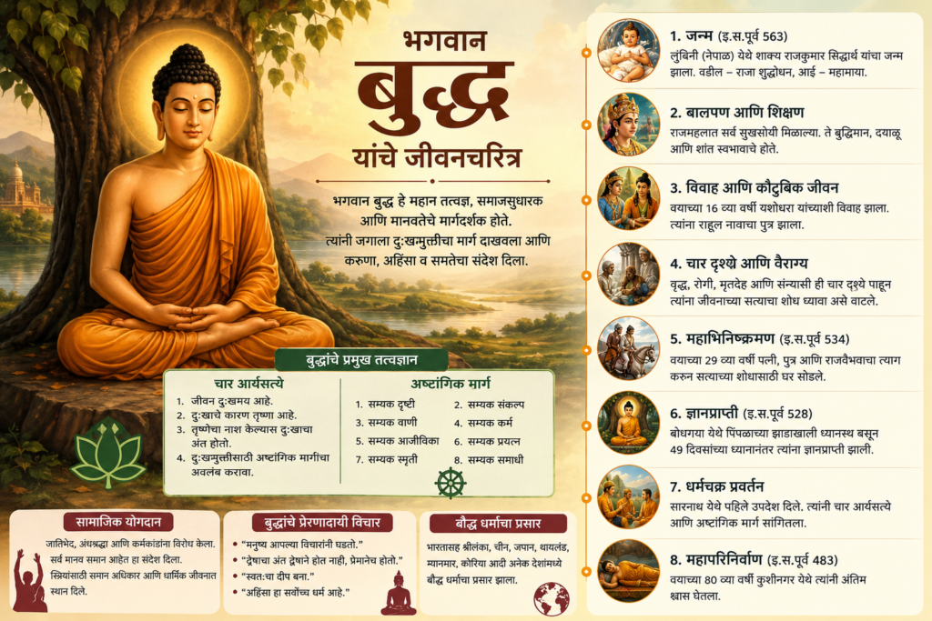 भगवान बुद्धांचे संपूर्ण जीवनचरित्र